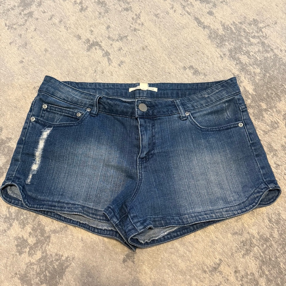 Forever 21 Blue Jean Shorts Distressed Cut-Off